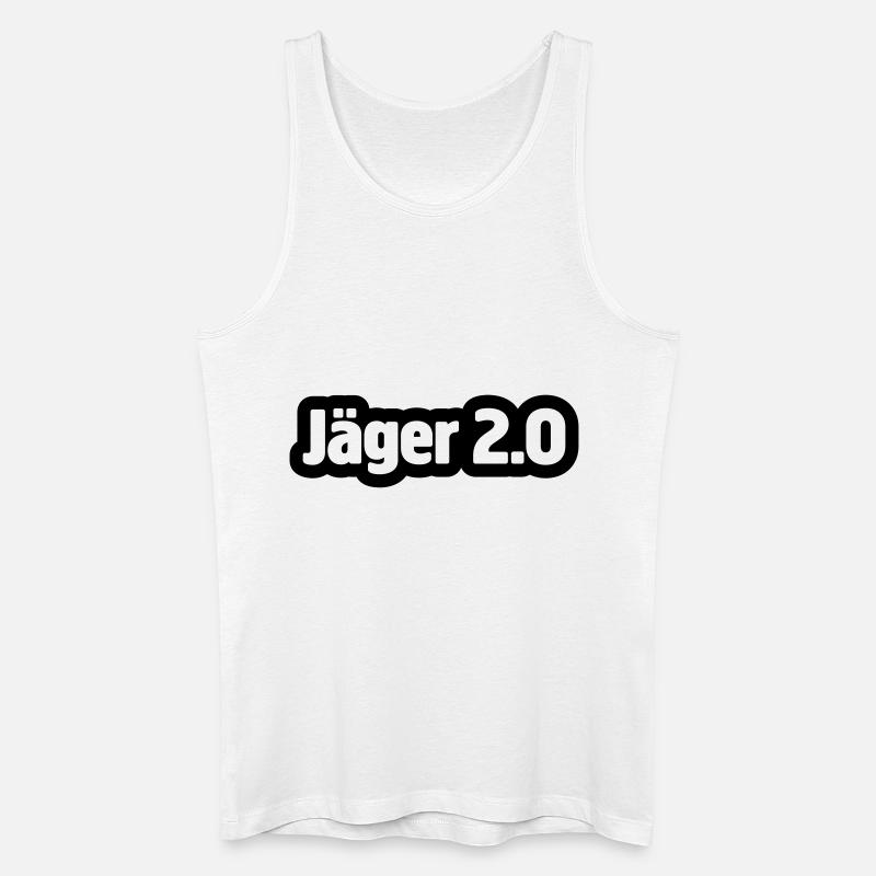 jäger 2.0 - Männer Bio Tank Top - Weiß