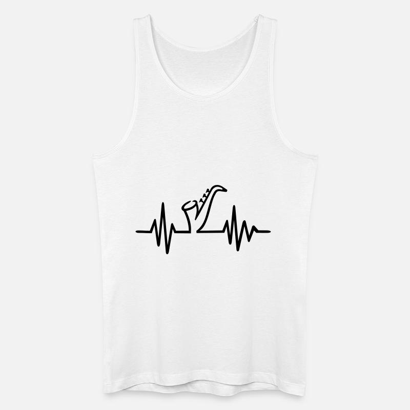 Saxophon - Männer Bio Tank Top - Weiß