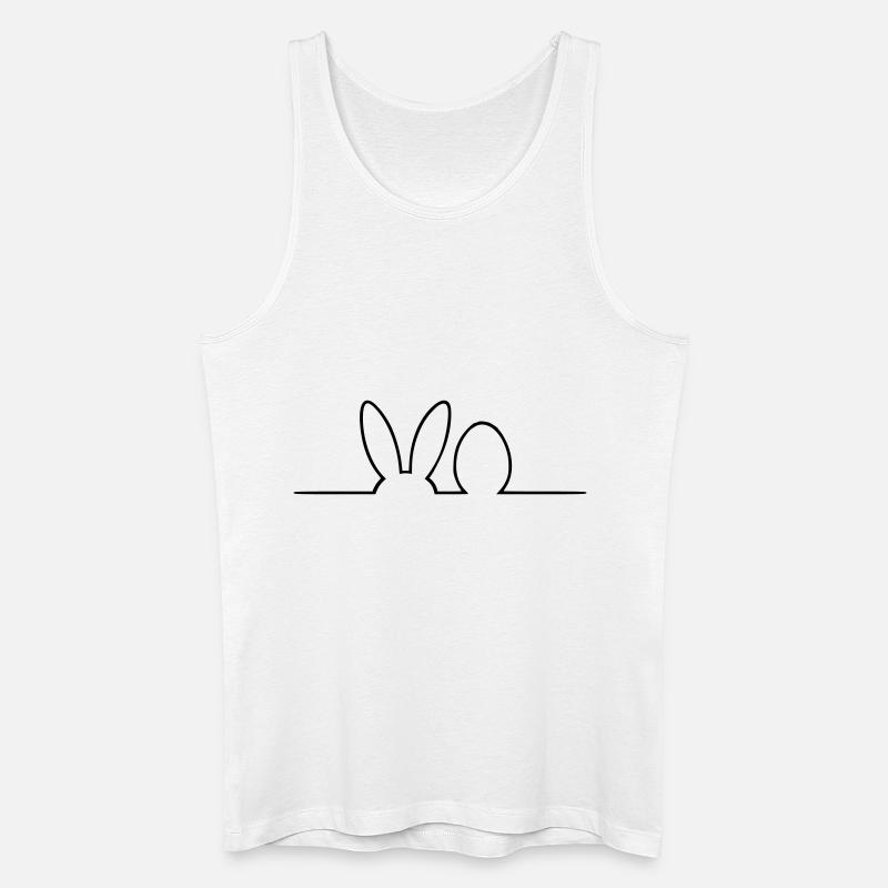 Ostern Silhouette - Männer Bio Tank Top - Weiß