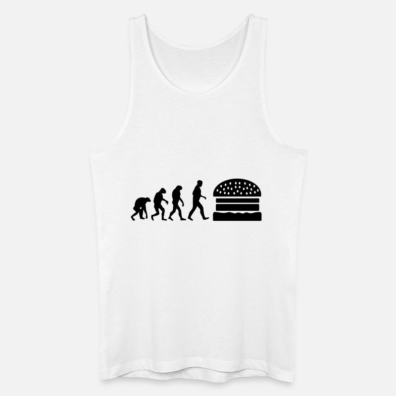 burger evolution - Männer Bio Tank Top - Weiß