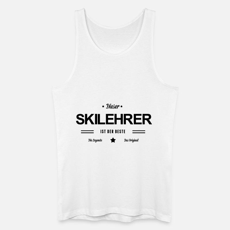 Bester Skilehrer - Männer Bio Tank Top - Weiß