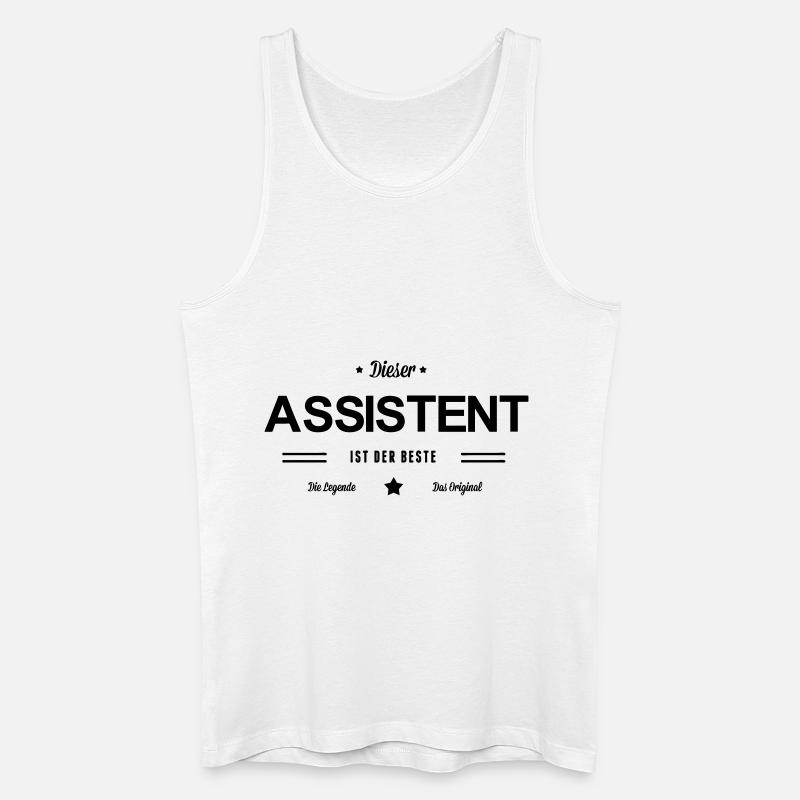 Bester Assistent - Männer Bio Tank Top - Weiß