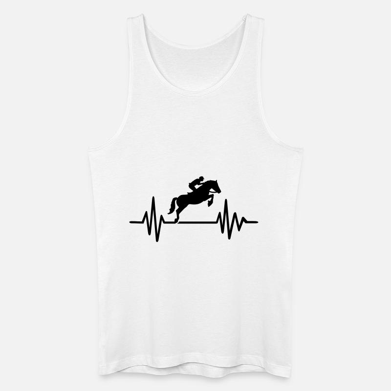 Springreiten - Männer Bio Tank Top - Weiß