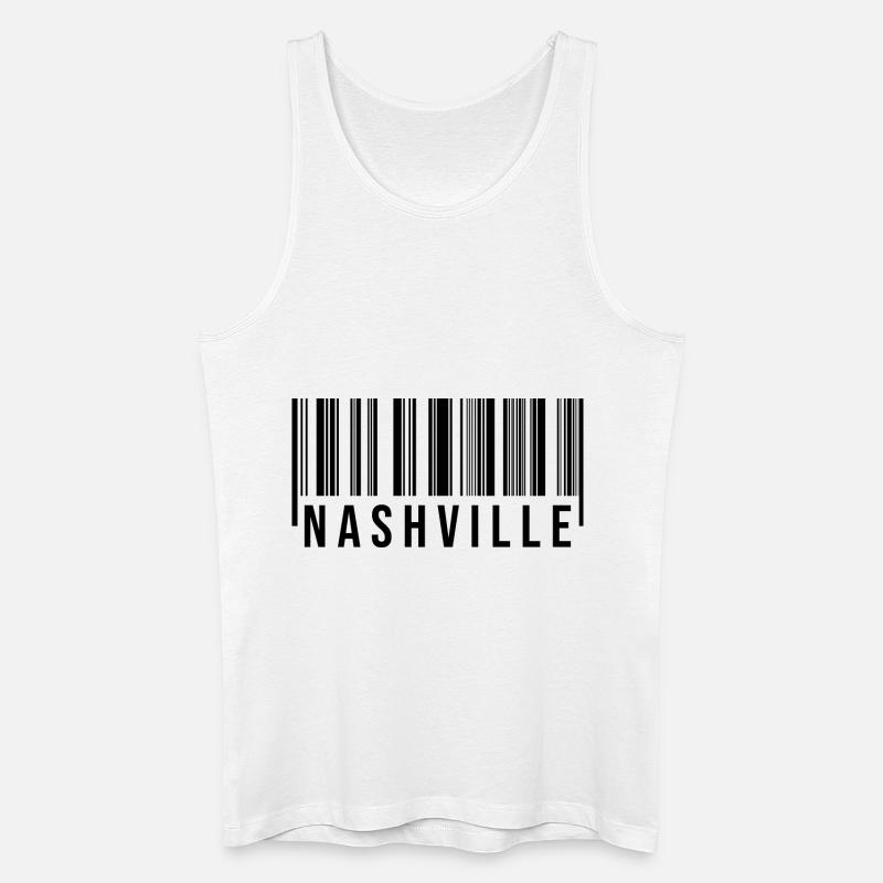 Nashville Barcode - Männer Bio Tank Top - Weiß
