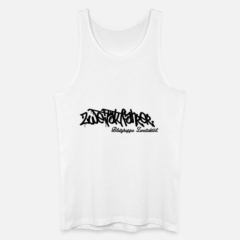 Zweitaktfahrer // Schriftzug - Männer Bio Tank Top - Weiß