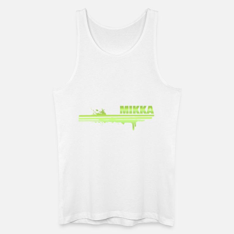 Mikka als Farbklecks - Männer Bio Tank Top - Weiß