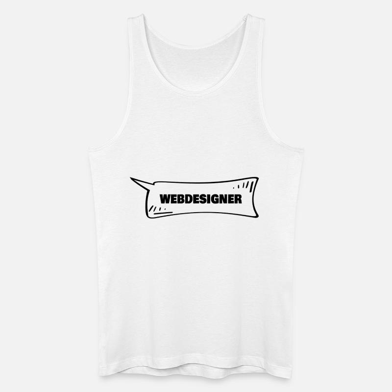 Sprechblase Webdesigner - Männer Bio Tank Top - Weiß