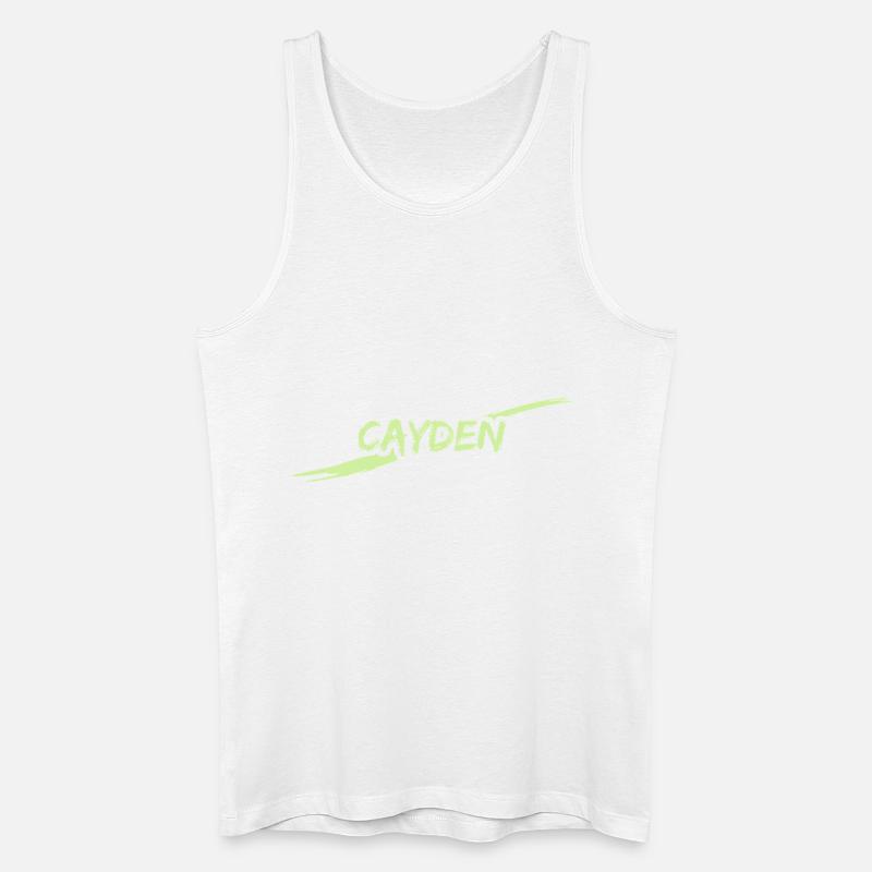 Cayden - Männer Bio Tank Top - Weiß