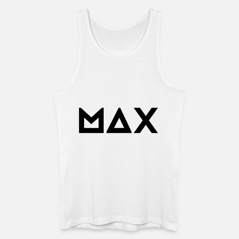 Vorname Max - Männer Bio Tank Top - Weiß