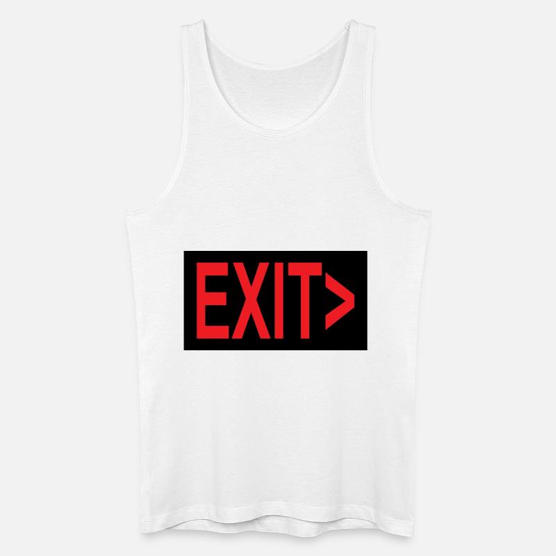Exit / Exit / Emergency Exit - Men’s Organic Tank Top - white