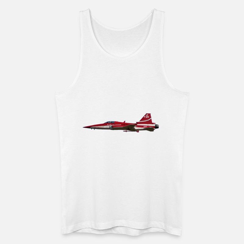Kampfjet - Männer Bio Tank Top - Weiß