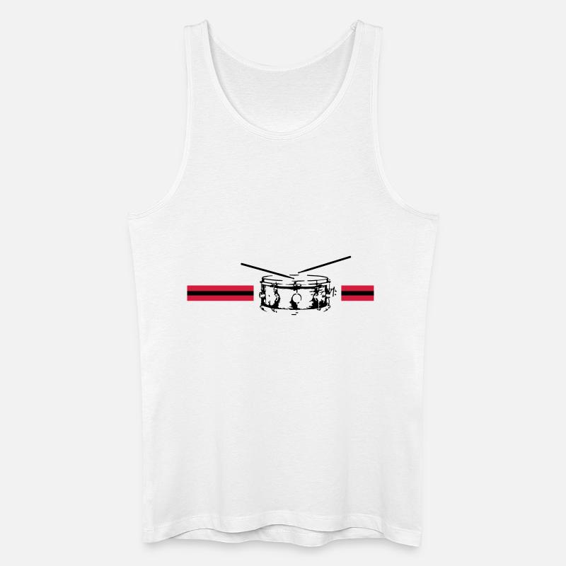 snare drum - Männer Bio Tank Top - Weiß