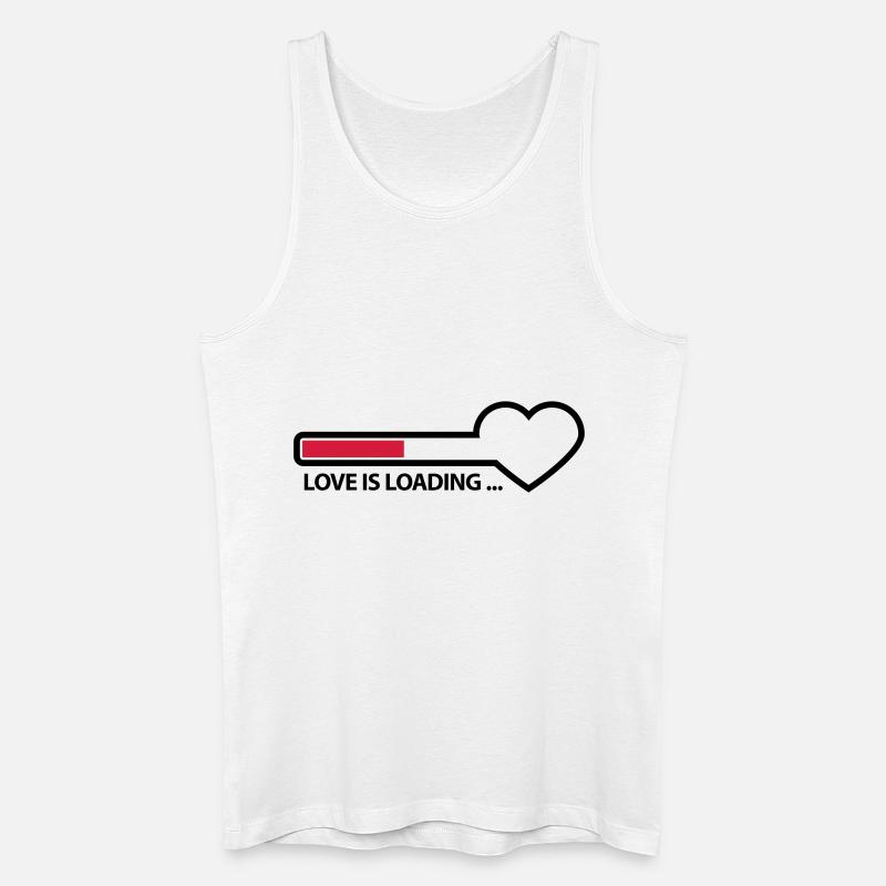 love_is_loading_2c - Männer Bio Tank Top - Weiß