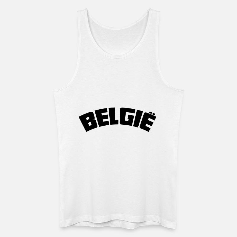 belgie - Männer Bio Tank Top - Weiß