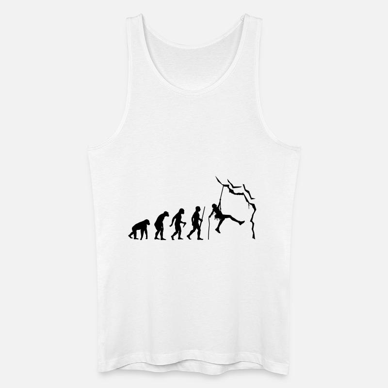 Climbing evolution - Männer Bio Tank Top - Weiß