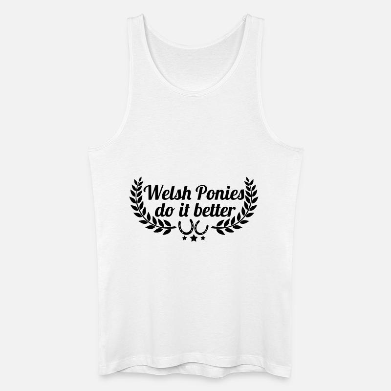 Welsh Ponies - Männer Bio Tank Top - Weiß