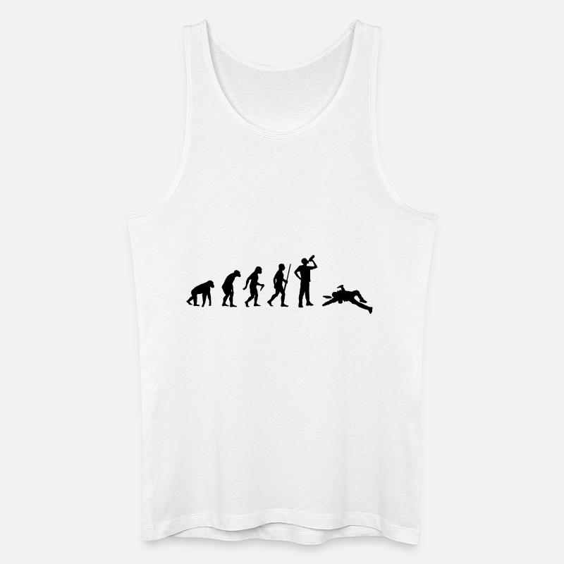 Drinking Evolution - Men’s Organic Tank Top - white