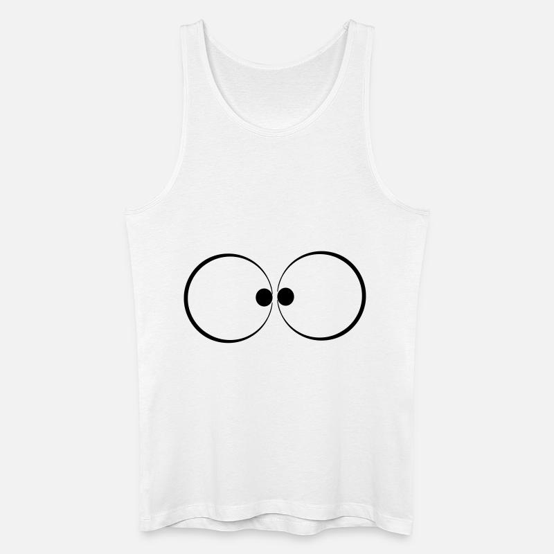 Comic Augen - Männer Bio Tank Top - Weiß