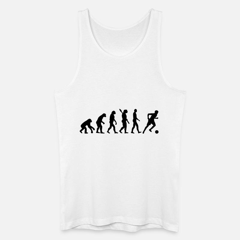 Evolution Fußball - Männer Bio Tank Top - Weiß