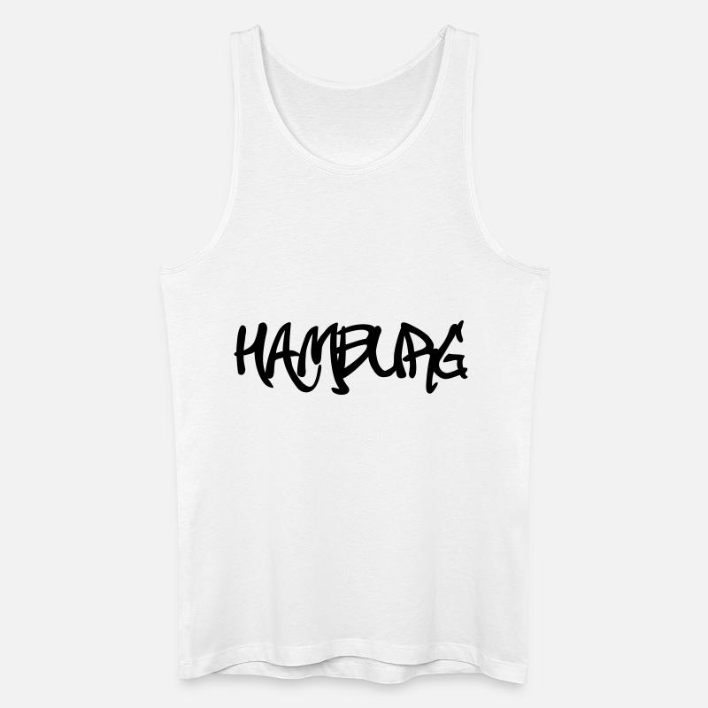 Hamburg Graffiti - Männer Bio Tank Top - Weiß