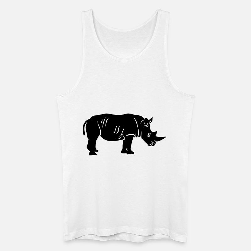 Nashorn - Männer Bio Tank Top - Weiß
