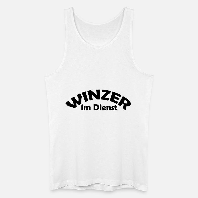 winzer im dienst - Männer Bio Tank Top - Weiß