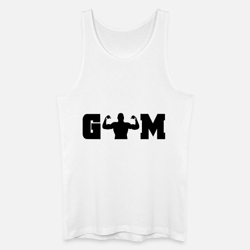 gym - Männer Bio Tank Top - Weiß