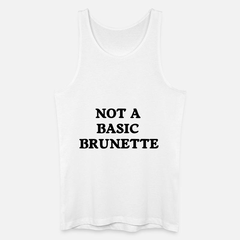 not a basic brunette - Männer Bio Tank Top - Weiß