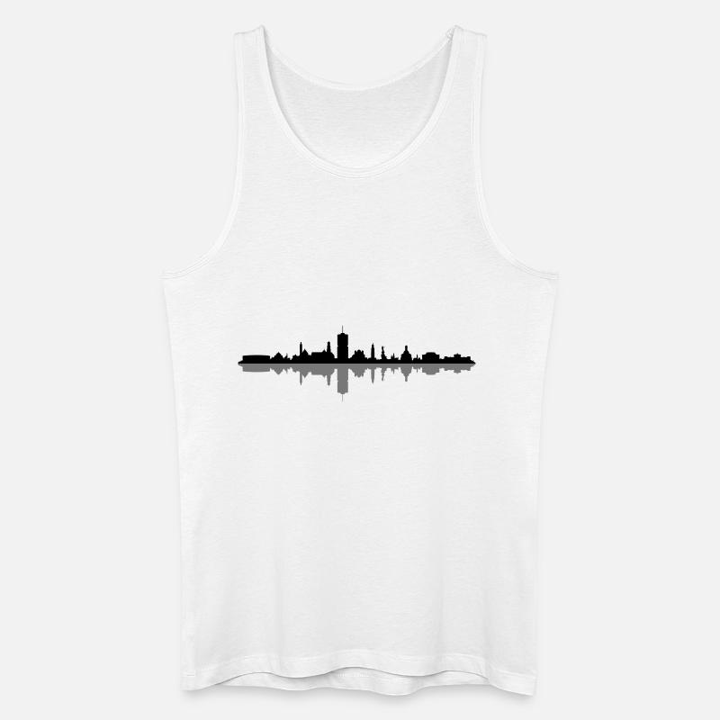 Skyline - Augsburg - Männer Bio Tank Top - Weiß