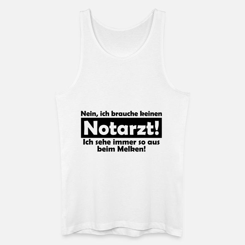 Melken - Männer Bio Tank Top - Weiß
