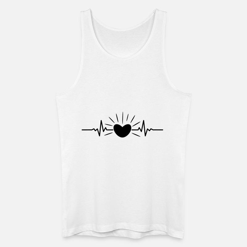 Sommer - Sonne Puls - Männer Bio Tank Top - Weiß