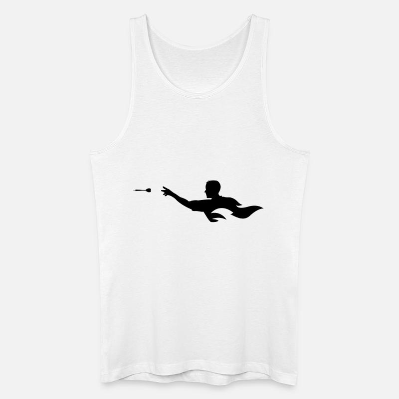 dartspieler logo - Männer Bio Tank Top - Weiß