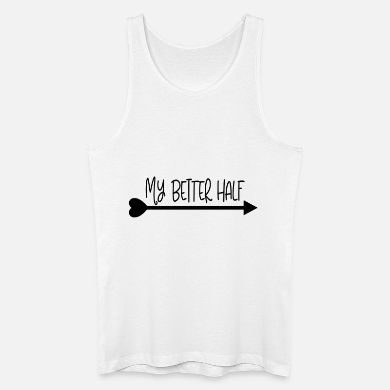 my_better_half__right - Männer Bio Tank Top - Weiß