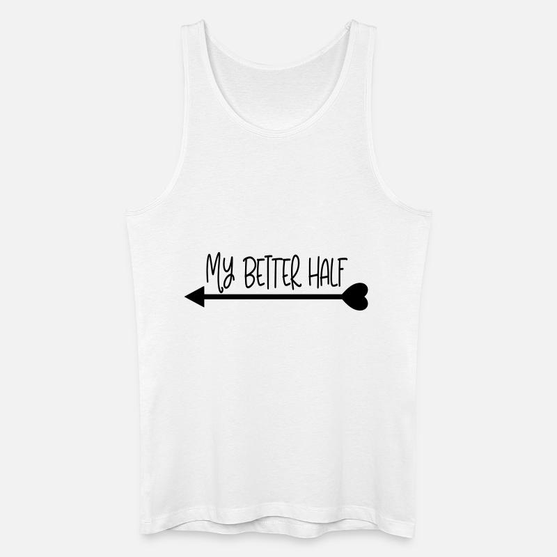 my_better_half_left - Männer Bio Tank Top - Weiß
