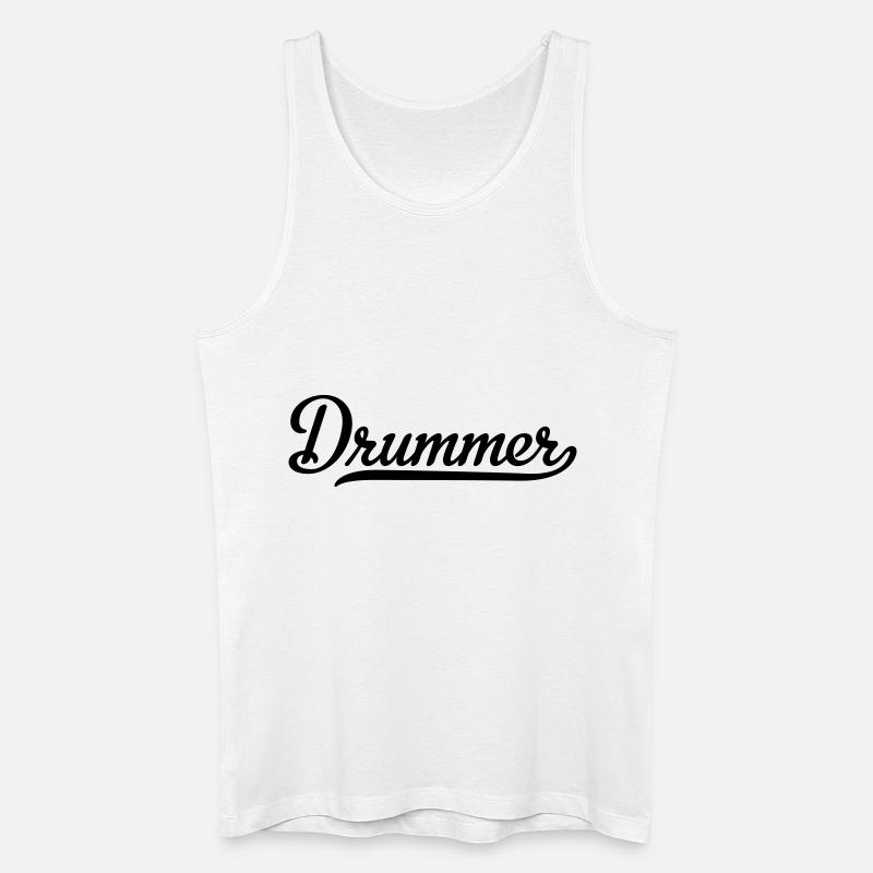 Schlagzeuger - Männer Bio Tank Top - Weiß
