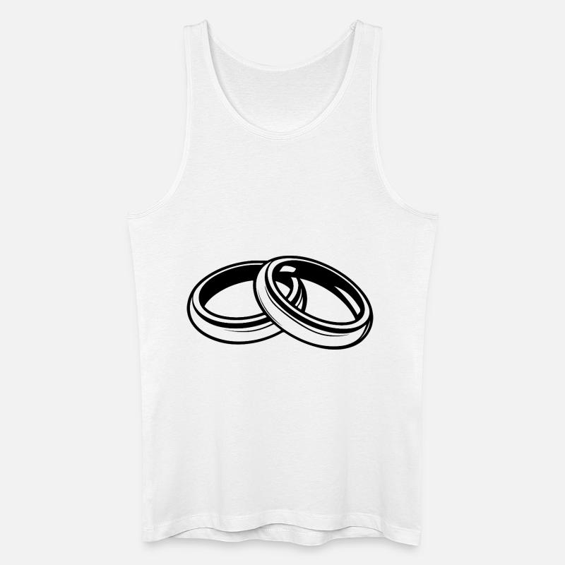 Eheringe Symbol Hochzeit - Männer Bio Tank Top - Weiß
