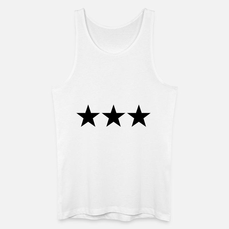 3 stars - Männer Bio Tank Top - Weiß