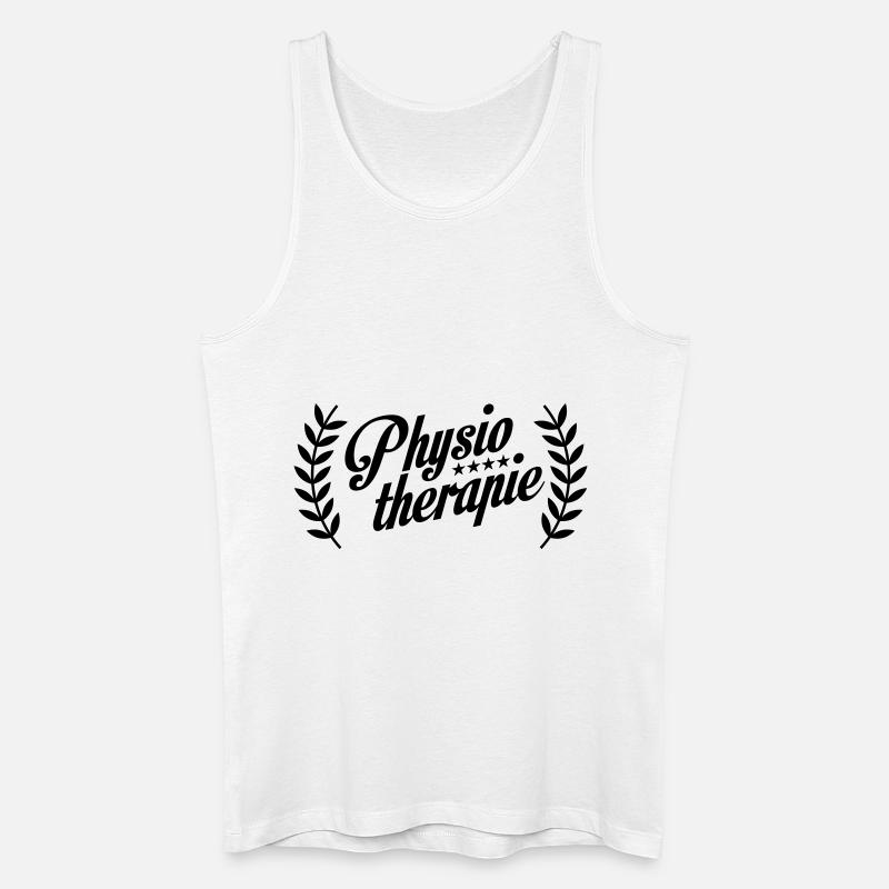 physiotherapie highschool tshirt - Männer Bio Tank Top - Weiß