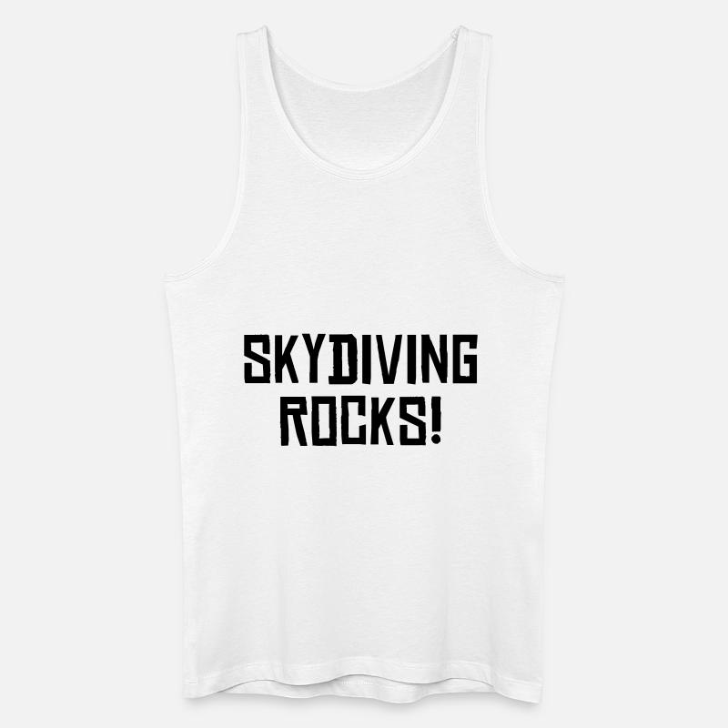 skydiving rocks - Männer Bio Tank Top - Weiß