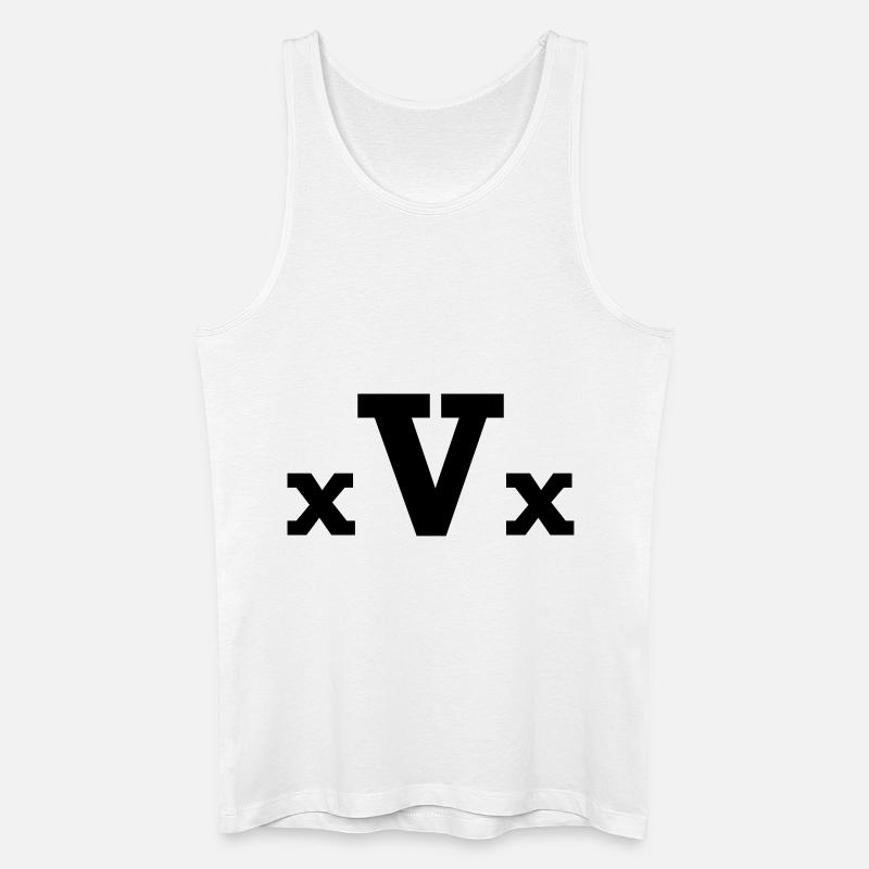 xVx - Straight Edge Vegan - Männer Bio Tank Top - Weiß