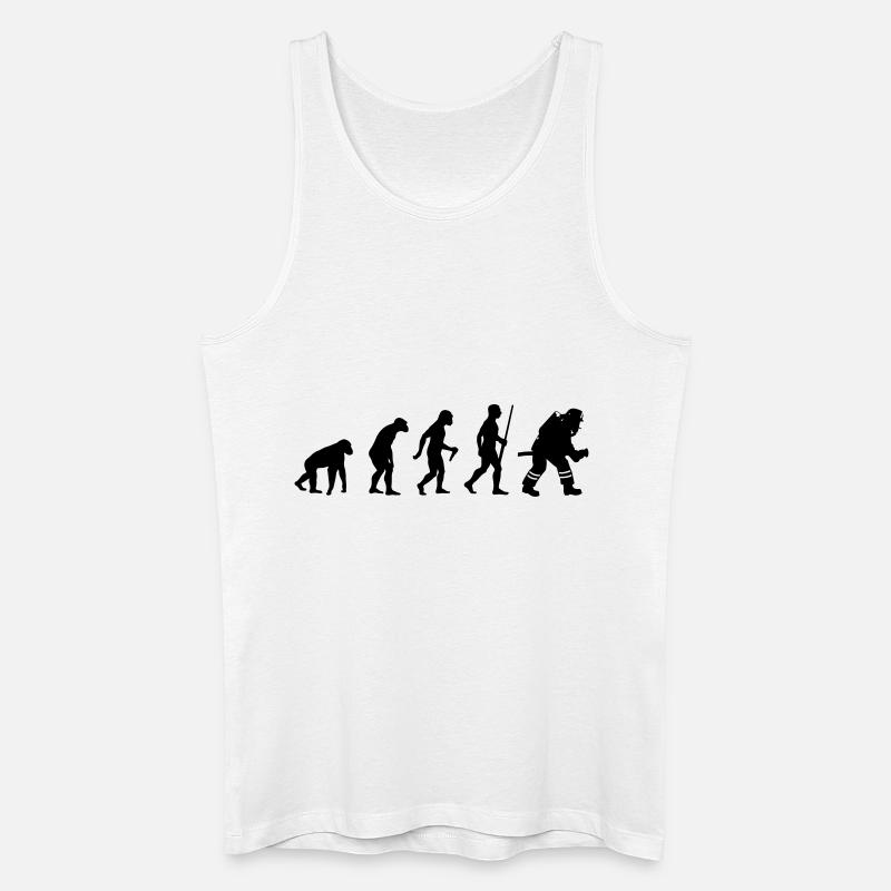 Firefighter evolution - Débardeur bio Homme - blanc