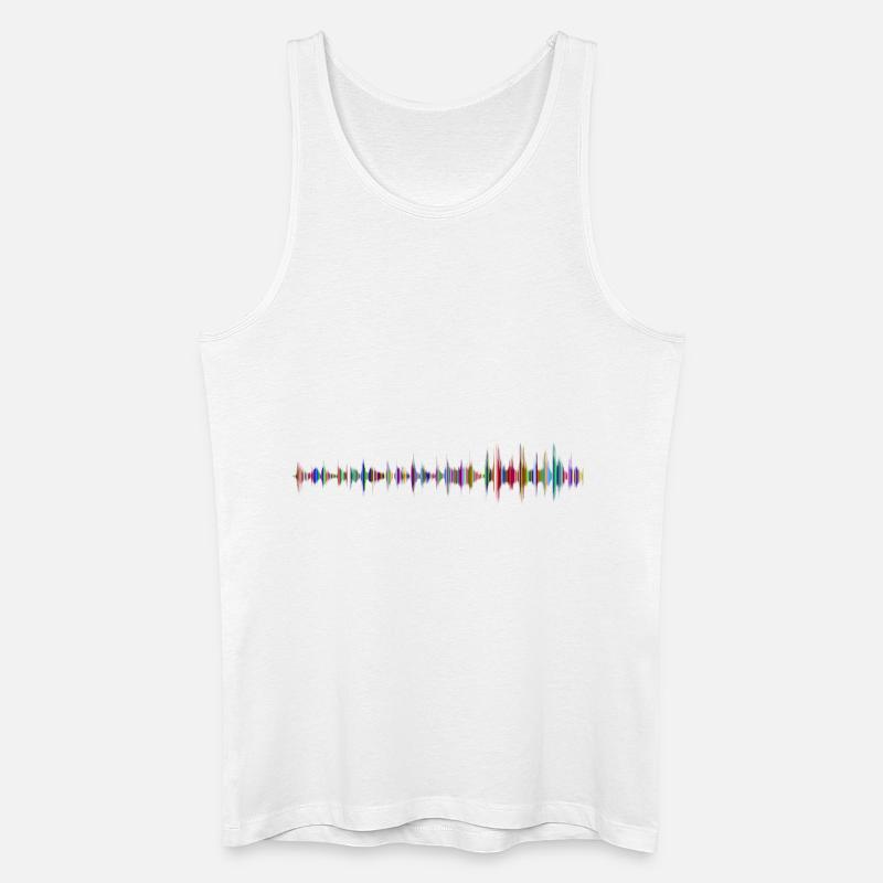 sound-wave - Männer Bio Tank Top - Weiß