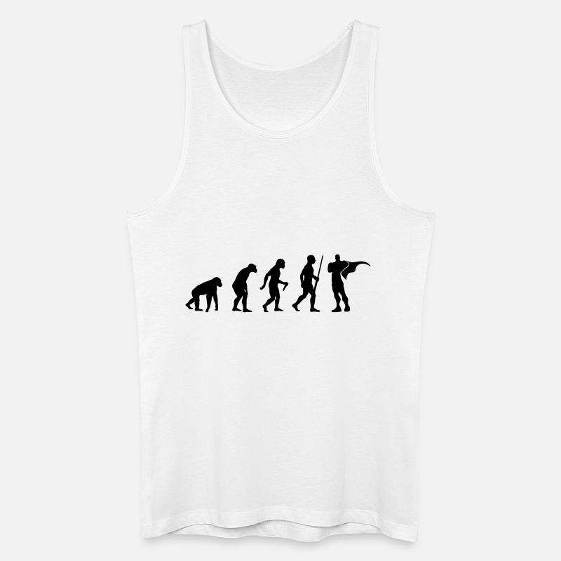 Super Hero Evolution - Männer Bio Tank Top - Weiß