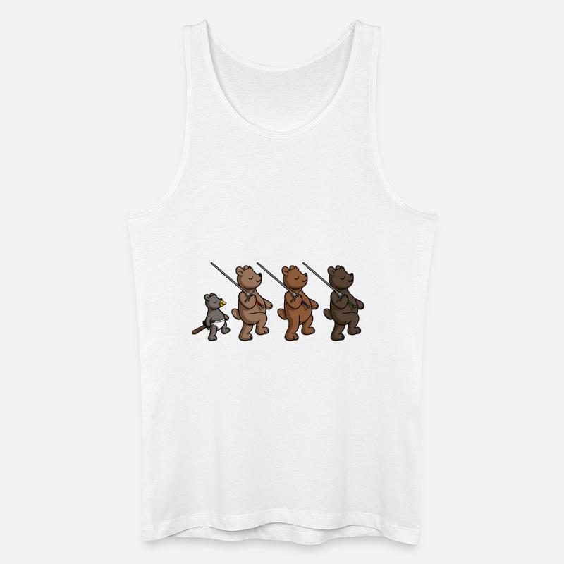 Schwerterbärchen - Männer Bio Tank Top - Weiß