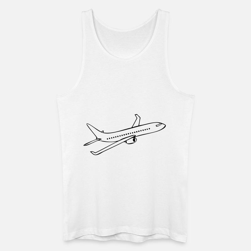 Flugzeug - Männer Bio Tank Top - Weiß