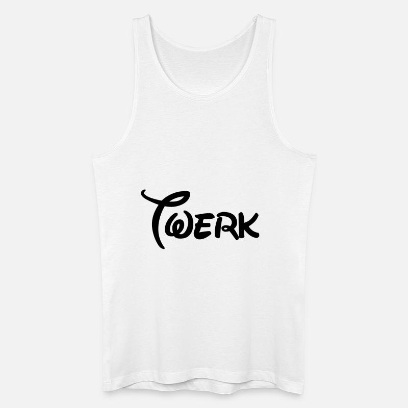Twerk - Ekologiczny tank top męski - biały