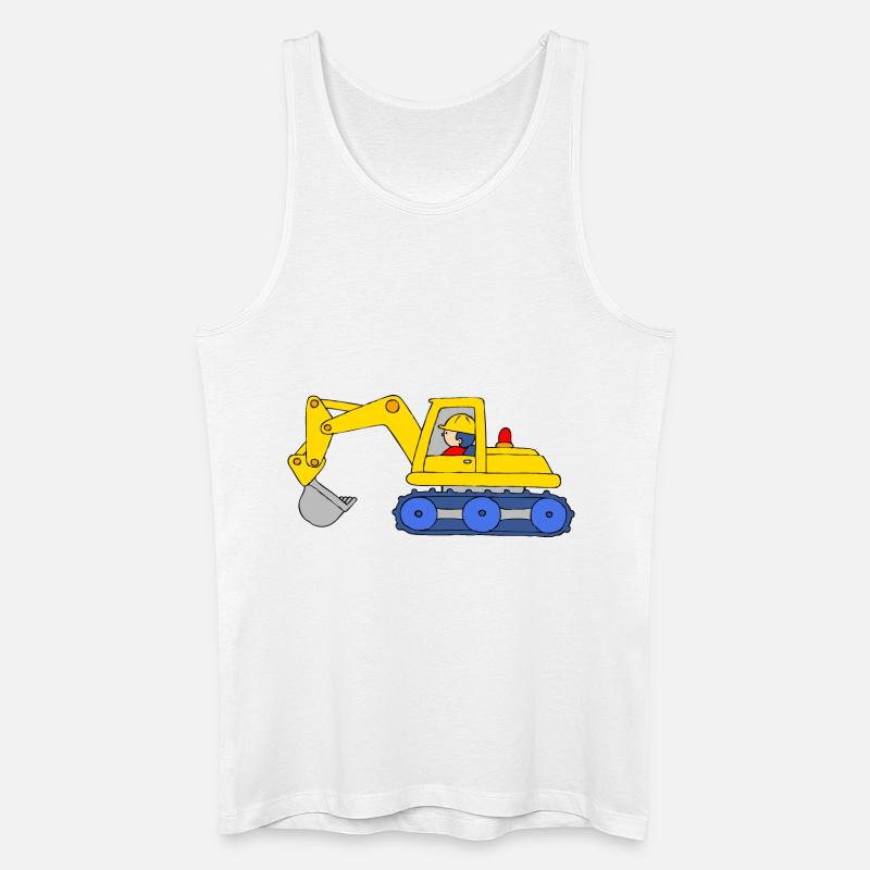 Backhoe Loader - Männer Bio Tank Top - Weiß