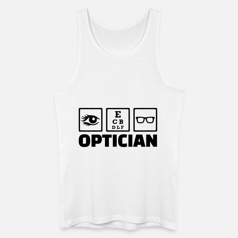 Optiker - Männer Bio Tank Top - Weiß