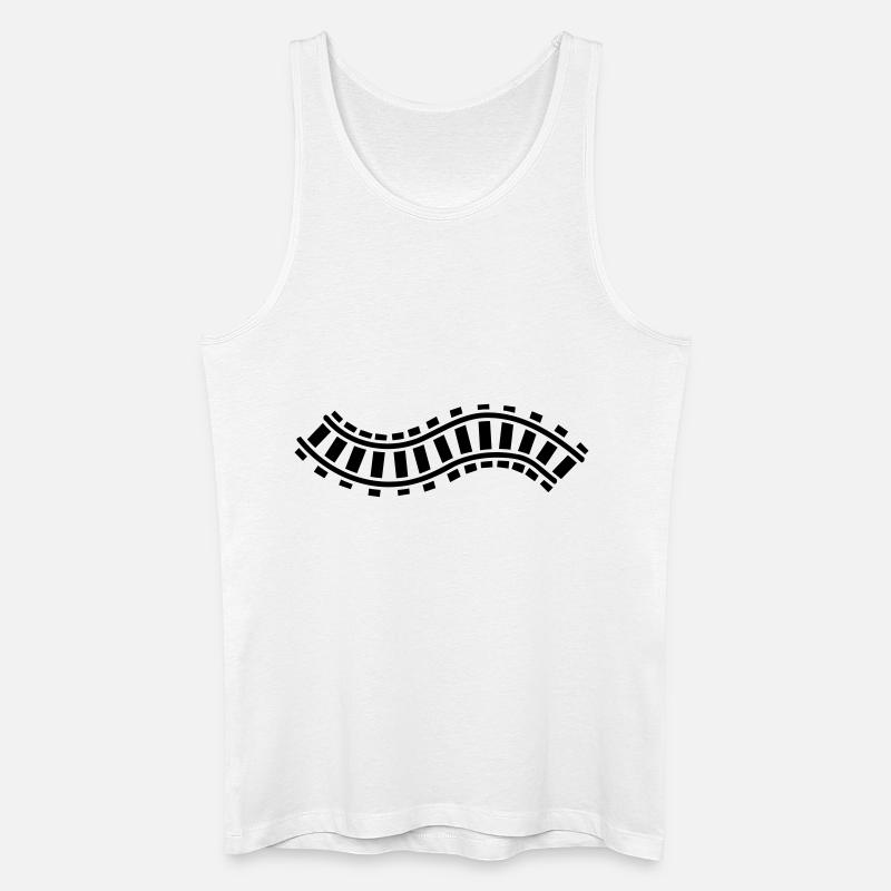 Schiene - Männer Bio Tank Top - Weiß
