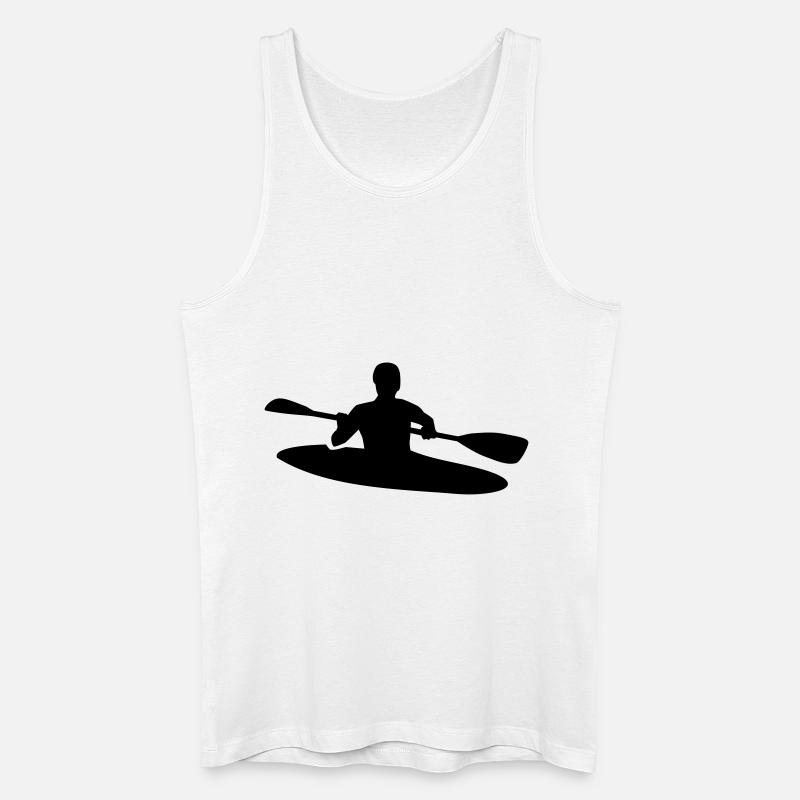 Kajak - Männer Bio Tank Top - Weiß